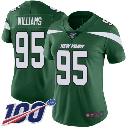 New York Jets Limited Green Women Quinnen Williams Home Jersey NFL Football #95 100th Season Vapor Untouchable->women nfl jersey->Women Jersey